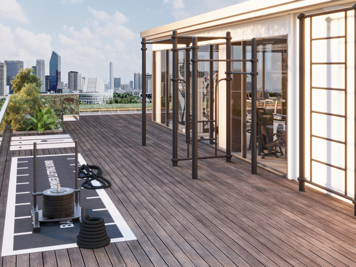 Indoor plus Outdoor Terrace Gym